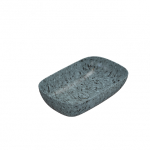 Umývadlo T-EDGE | 600x380x160 | Tyrkysová drť mat