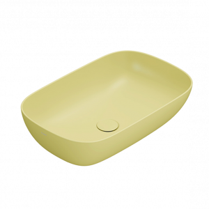 Umývadlo T-EDGE | 600x380x160 mm | horčicovo žltá mat