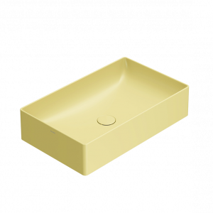 Umývadlo T-EDGE | 610x370x140 mm | horčicovo žltá mat