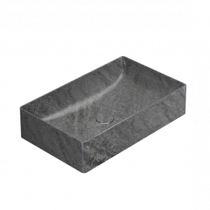 Umývadlo T-EDGE | 610x370x140 mm | Pruhovaná šedá mat