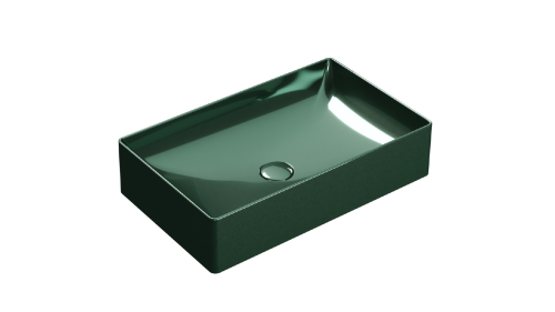 Umývadlo T-EDGE | 610x370x140 | Mořská zelená lesk