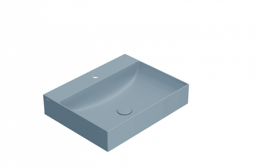 Umývadlo T-EDGE | 600x470x120 | bez otvoru pre batériu | modrá mat