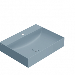 Umývadlo T-EDGE | 600x470x120 | bez otvoru pre batériu | modrá mat