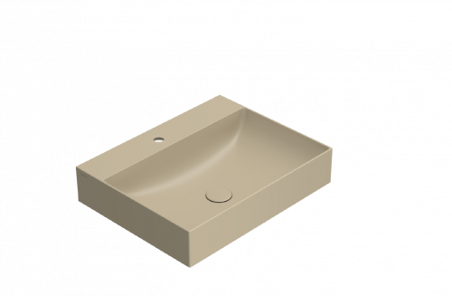 Umývadlo T-EDGE | 600x470x120 | bez otvoru pre batériu | perlová mat