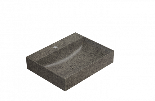 Umývadlo T-EDGE | 600x470x120 | bez otvoru pre batériu | Peperino Grigio mat