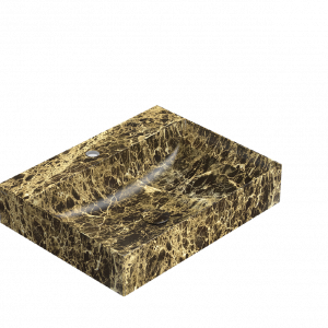 Umývadlo T-EDGE | 600x470x120 | bez otvoru pre batériu | Portoro Brown mat