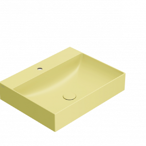 Umývadlo T-EDGE | 600x470x120 | bez otvoru pre batériu | horčicovo žltá mat