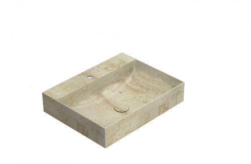 Umývadlo T-EDGE | 600x470x120 | Travertin mat