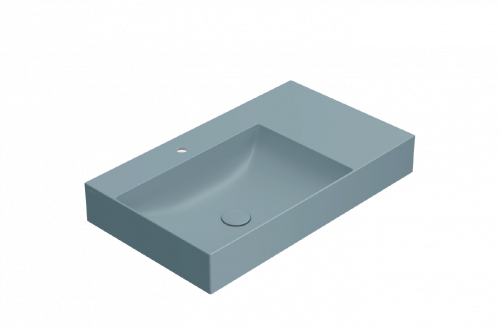 Umývadlo T-EDGE | 800x470x120 | s otvorem pre baterii | modrá mat