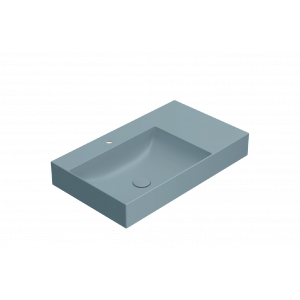 Umývadlo T-EDGE | 800x470x120 | s otvorem pre baterii | modrá mat