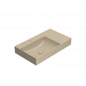 Umývadlo T-EDGE | 800x470x120 | s otvorem pre baterii | perlová mat