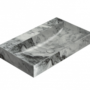 Umývadlo T-EDGE | 800x470x120 | Šedá gilošovaná mat