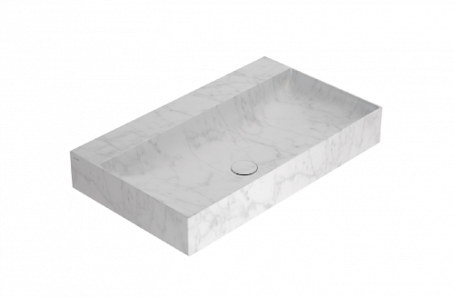 Umývadlo T-EDGE | 800x470x120 | Carrarský mramor mat