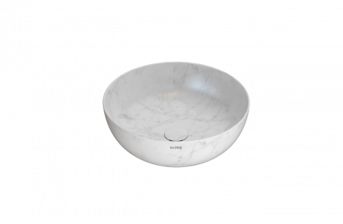 Umývadlo na dosku | T_EDGE | 450x450x160 mm | Carrarský mramor mat