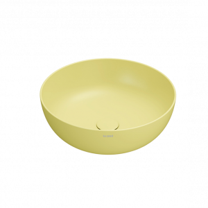 Vessel sink | T_EDGE | 450x450x160 mm | Mustard yellow mattte