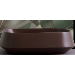 Umývadlo TAO | 620 x 420 x 180 mm | na dosku | obdĺžnikový so zaoblenými hranami | Aloe mat