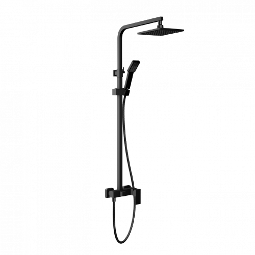 Shower sets | wall mounted sets lever | with head 200x200 | black mattte | CUBE
