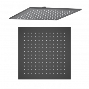 Sprchová hlavica CUBE | závesná | 300 x 300 mm | čtvercový | čierná mat