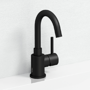 Standing washbasin faucet | lever | high | swivel | black mattte | XO