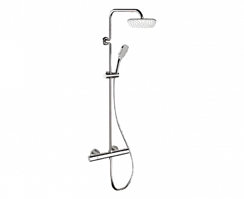 Sprchový set X STYLE | nástenný | tertmostatický | 200 x 200 mm | EQ | chróm lesk