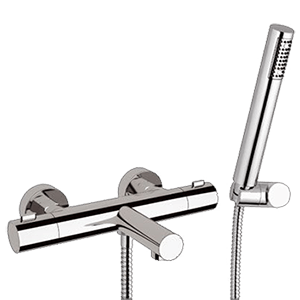 Bathtub faucet fixtures X STYLE | wall-mounted | Thermostatic | chrome gloss | chrome gloss