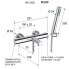 Wall-mounted bath mixer | thermostatic | chrome black ground polished matte | X STYLE  + hand shower, hose, and holder