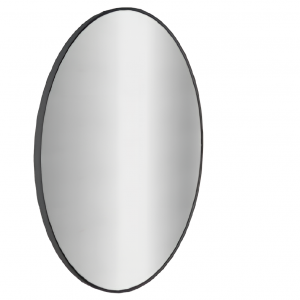 Kúpeľňové podsvietené LED zrkadlo SHIELD | 800 x 800 mm | senzor | čierna