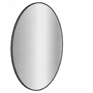 Kúpeľňové podsvietené LED zrkadlo SHIELD | 600 x 600 mm | senzor | čierna