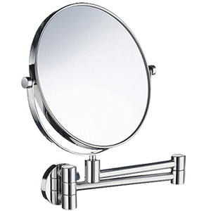 Kozmetické zrkadlo závesné s ramenom malé | 5x | Smedbo