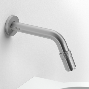 Freddo | cold-water tap with short spout | brushed stainless steel