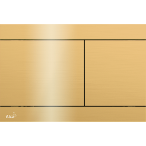 Flush plate for pre-wall installation system Flat Fun | gold gloss