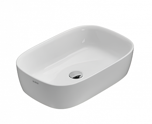 Washbasin GENESIS | on board | 600 x 400 x 150 | White gloss