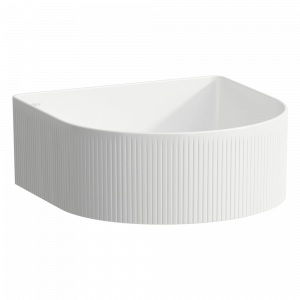 Umývadlo na dosku SONAR | 340 x 340 x 140 | s vonkajšou štruktúrou | biele