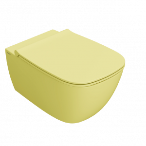 WC Genesis | 550x360x330 mm | wall-hung | Mustard yellow mattte | Rimless