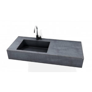 Umyvadlo SLANT 01 SINGLE | 1200 x 450 x 130  | na desku nebo závěsné | antracit | beton