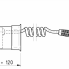 Topná tyč | Home Plus Eco | D-profil | chrom lesk | 900W | s připojovacím kabelem se zástrčkou