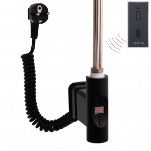 Topná tyč | Home Plus O-profil s dálkovým ovladačem | černá | 900W | s připojovacím kabelem se zástrčkou