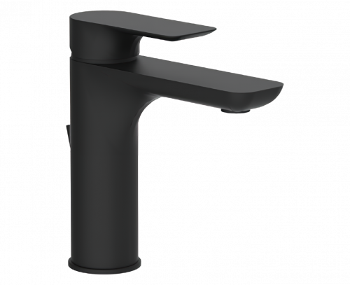 Standing washbasin faucet | lever | low | black mattte | with a drain | INFINITY