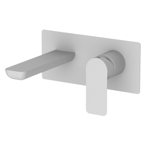 Wash basin faucets wall concealed | lever | white mattte | INFINITY
