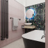Luxusní koupelna LARS - Pohled od toalety k umyvadlu