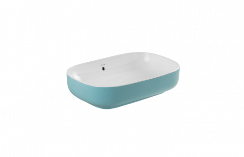 Washbasin SANIBOLD | 480 x 400 x 150 | sinks | white/blue mate