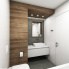 Moderná kúpeľňa GRAFITE - Pohľad z vane na umývadlo