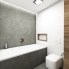 Moderná kúpeľňa GRAFITE - Pohľad od umývadla na vaňu a toaletu