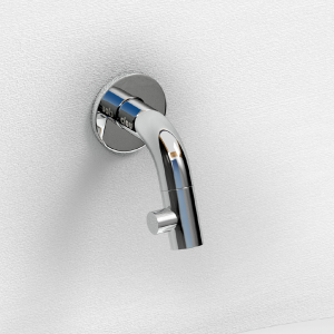 Wash basin faucets wall concealed | chrome gloss | KALDUR
