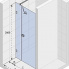 X102 | Sprchová zástěna - dveře do niky | SCANDIC | 1600 | chrom | levé
