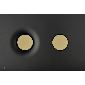 Flush plate for pre-wall installation system Dot.Dot. | Black/gold mat