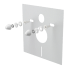 Izolačná doska pre závesné WC a bidet s príslušenstvom a krytkou (biela)
