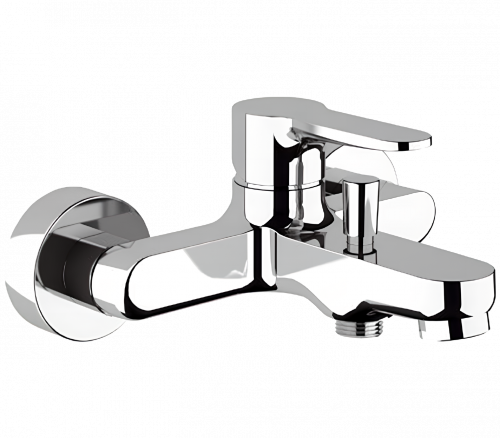 Wall-mounted bath mixer | lever | stainless steel color | WINNER ECO