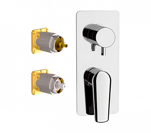 Concealed module two-ways | lever | chrome gloss | VANITY | upper part