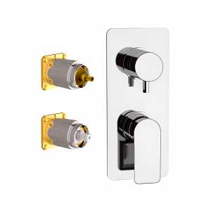 Concealed module two-ways | lever | chrome gloss | INFINITY | upper part